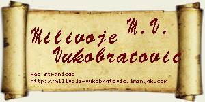 Milivoje Vukobratović vizit kartica